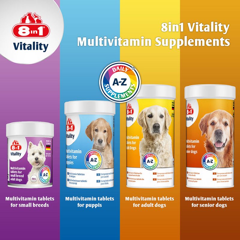8in1 Vitality Multivitamin Tablets for Adult Dogs