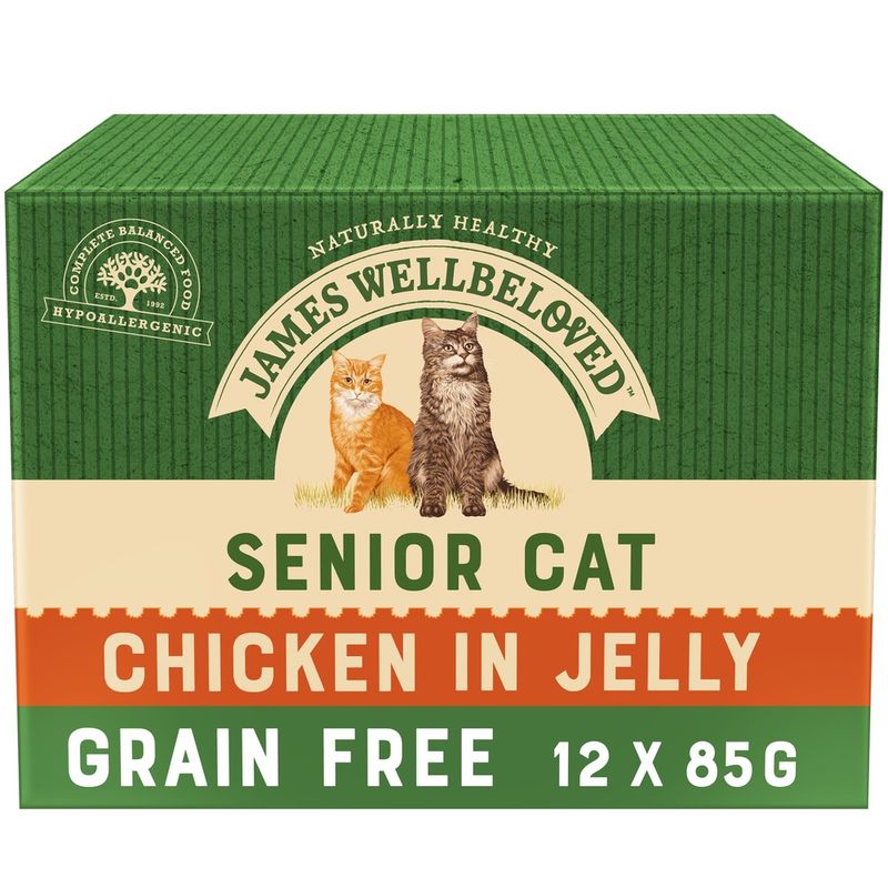 James Wellbeloved Senior Cat Hypoallergenic Pouches - Chicken in Jelly || James Wellbeloved || view 2