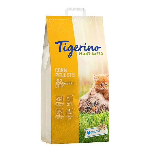 Tigerino Plant-Based Litter Corn Pellets - Sensitive (Unscented) || Tigerino || view 2