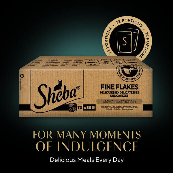 Sheba Pouches Fine Flakes in Jelly 72 x 85g || Sheba || view 8