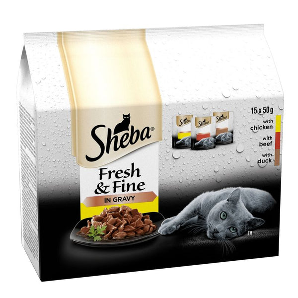 Sheba Fresh & Fine in Gravy Mini Pouches 45 x 50g || Sheba || view 9