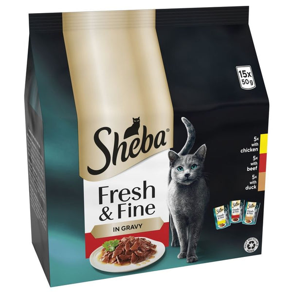 Sheba Fresh & Fine in Gravy Mini Pouches 15 x 50g || Sheba || view 28