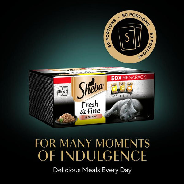 Sheba Fresh & Fine in Gravy Mini Pouches 50 x 50g || Sheba || view 7