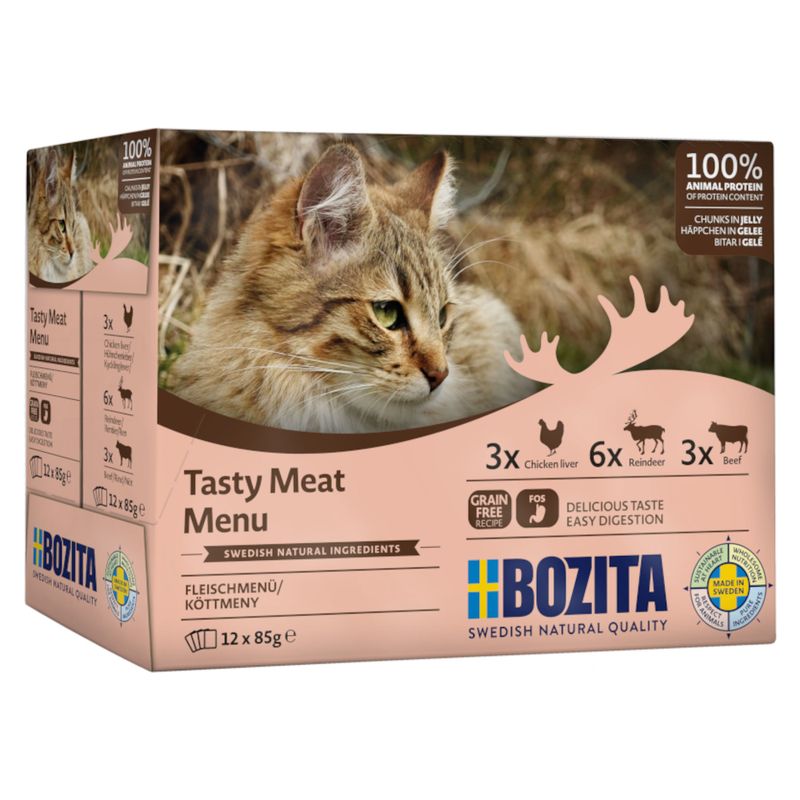 Bozita Chunks in Jelly Pouches 12 x 85g || undefined || view 3