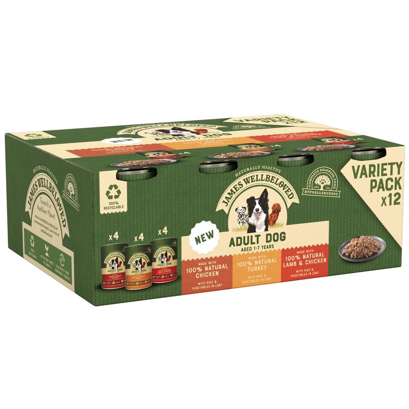 James Wellbeloved Adult Hypoallergenic Cans - Turkey, Lamb & Chicken in Loaf || James Wellbeloved || view 1
