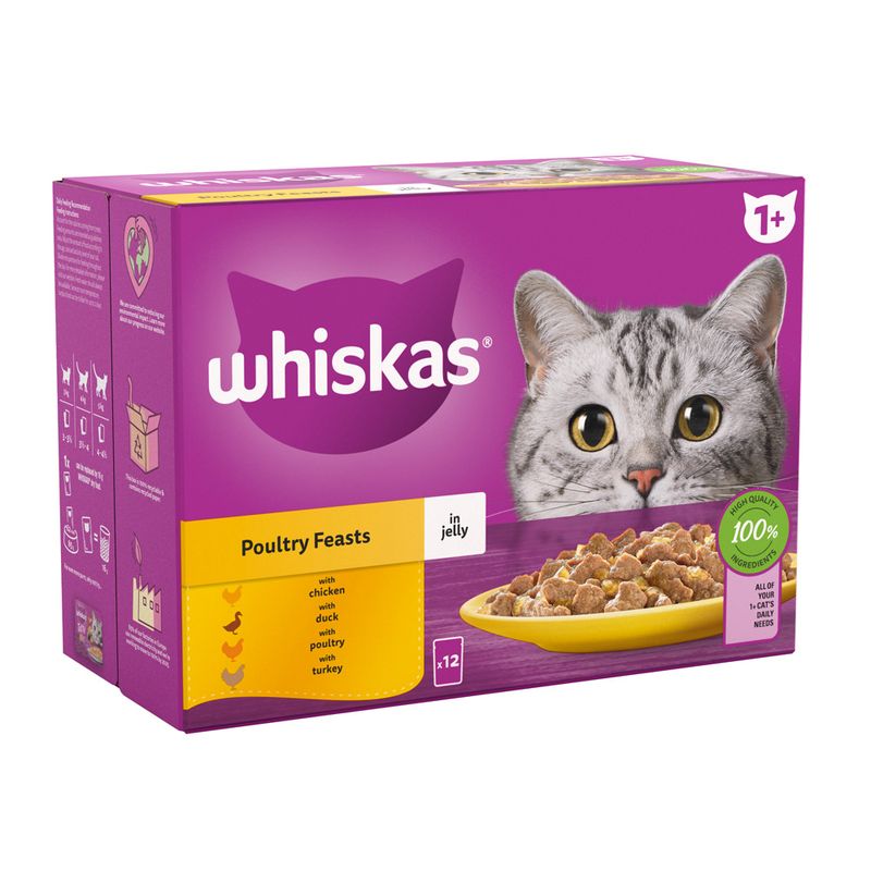 Whiskas 1+ Poultry Feasts in Jelly || undefined || view 1
