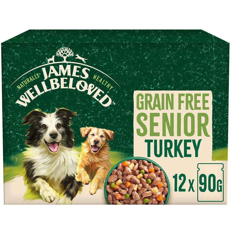 James Wellbeloved Senior Hypoallergenic Grain Free Pouches - Turkey in Gravy || James Wellbeloved || view 2