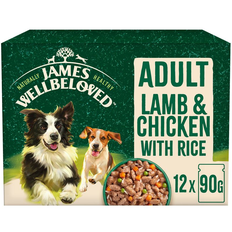James Wellbeloved Adult Hypoallergenic Pouches - Lamb & Chicken with Rice || James Wellbeloved || view 2