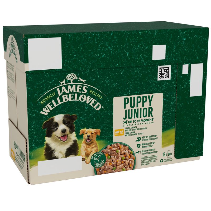 James Wellbeloved Puppy Hypoallergenic - Lamb & Chicken in Gravy || James Wellbeloved || view 1