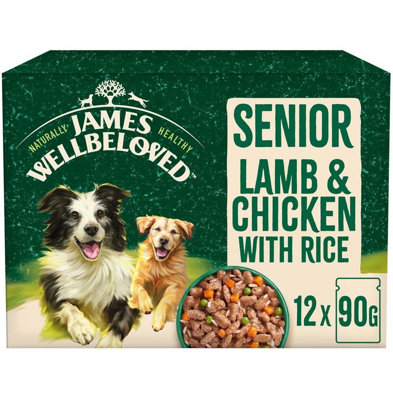 James Wellbeloved Senior Hypoallergenic Pouches – Lamb & Chicken with Rice || James Wellbeloved || view 2
