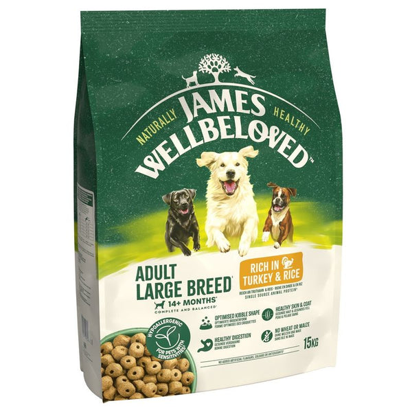 James Wellbeloved Adult Large Breed Dog Hypoallergenic Turkey & Rice || James Wellbeloved || view 3