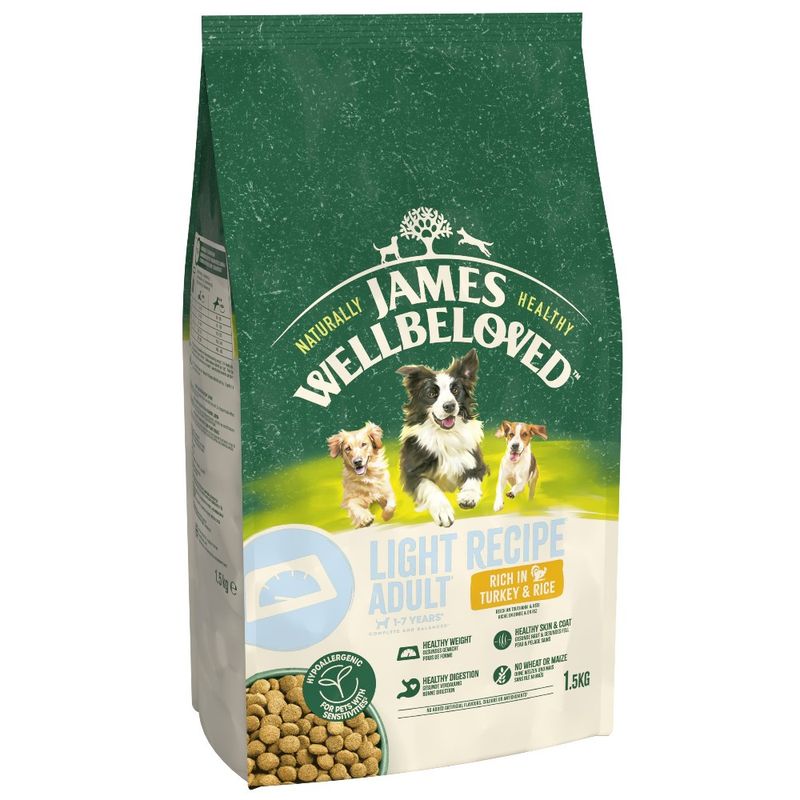 James Wellbeloved Adult Dog Light Hypoallergenic Turkey & Rice || James Wellbeloved || view 1