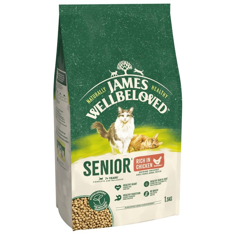 James Wellbeloved Senior 7+ Cat Hypoallergenic - Chicken || James Wellbeloved || view 1