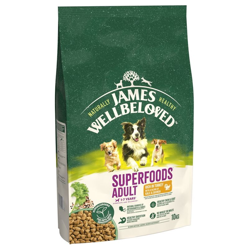 James Wellbeloved Adult Hypoallergenic Superfoods Turkey with Kale & Quinoa || James Wellbeloved || view 3