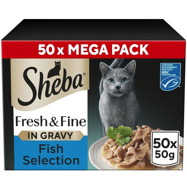 Sheba Fresh & Fine in Gravy Mini Pouches 50 x 50g || Sheba || view 15