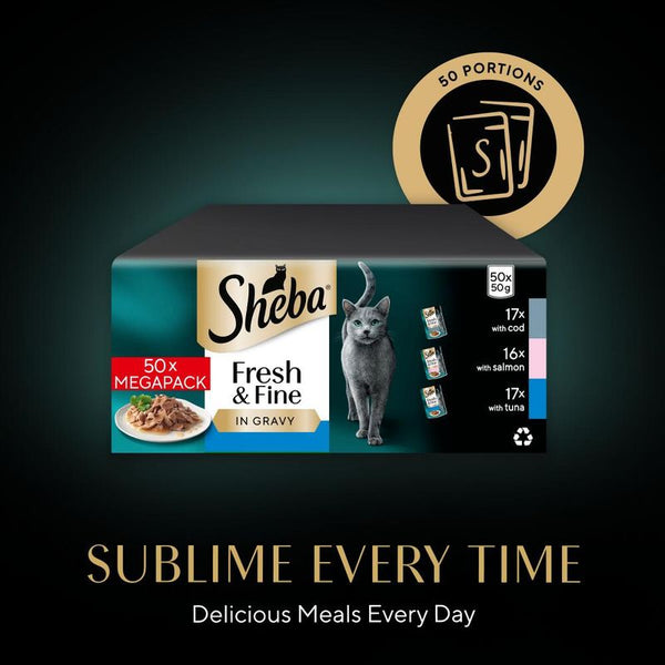 Sheba Fresh & Fine in Gravy Mini Pouches 50 x 50g || Sheba || view 19