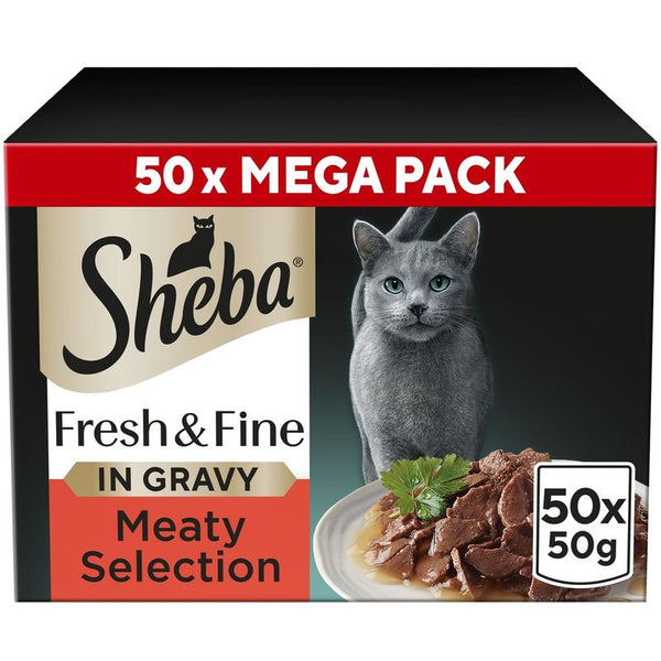 Sheba Fresh & Fine in Gravy Mini Pouches 50 x 50g || Sheba || view 27