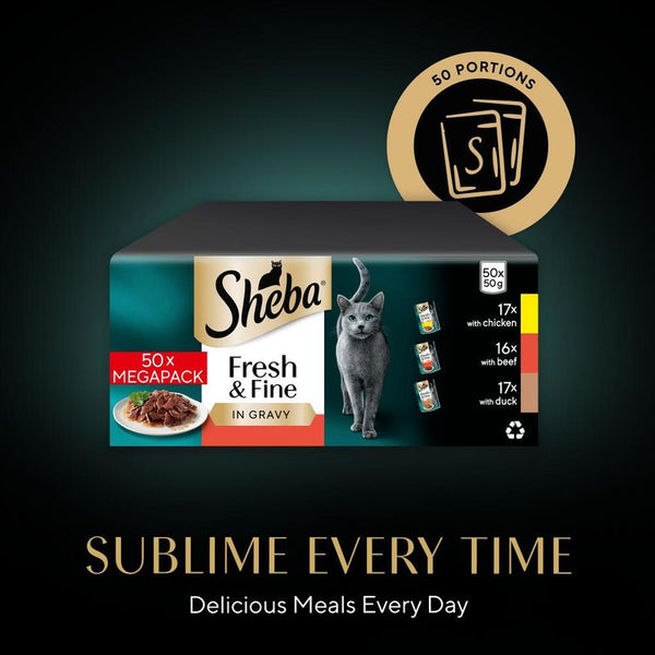 Sheba Fresh & Fine in Gravy Mini Pouches 50 x 50g || Sheba || view 31