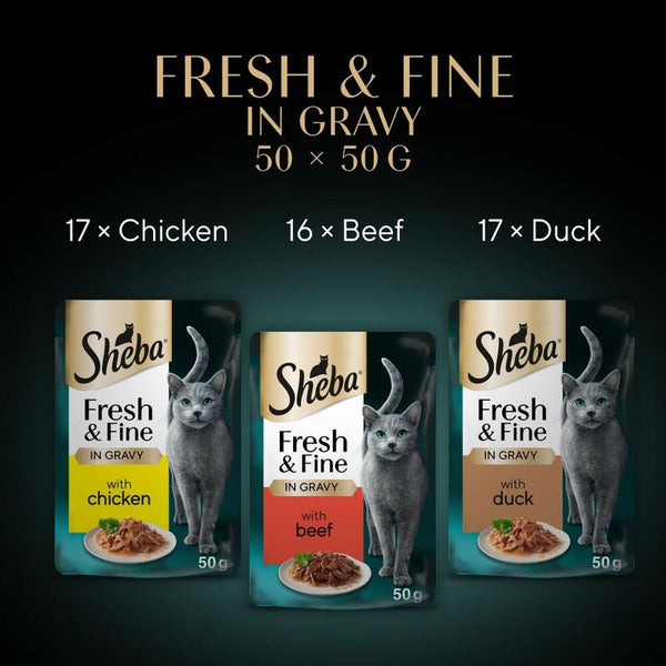 Sheba Fresh & Fine in Gravy Mini Pouches 50 x 50g || Sheba || view 32
