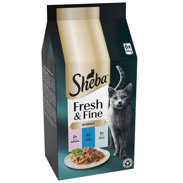 Sheba Fresh & Fine in Gravy Mini Pouches 6 x 50g || Sheba || view 11