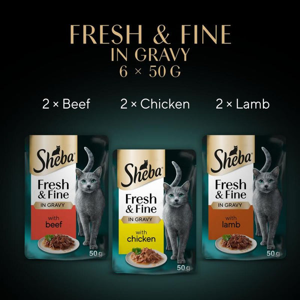 Sheba Fresh & Fine in Gravy Mini Pouches 6 x 50g || Sheba || view 21