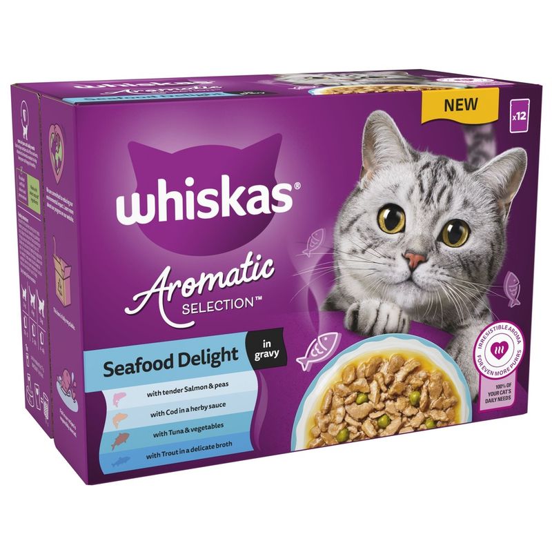 Whiskas 1+ Aromatic Selection Seafood Delight in Gravy || Whiskas || view 1