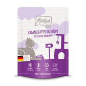 MjAMjAM Quetschie, tasty turkey with carrots. Premium quality from German production. Extra high meat content, grain-free, single protein, contains sufficient taurine.