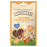 Meowee! Chicken Twister Sticks made from chicken breast, ideal for hand feeding. Free from artificial colours or preservatives, high protein content.