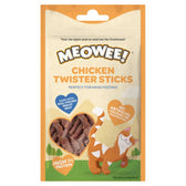 Meowee! Chicken Twister Sticks made from chicken breast, ideal for hand feeding. Free from artificial colours or preservatives, high protein content.
