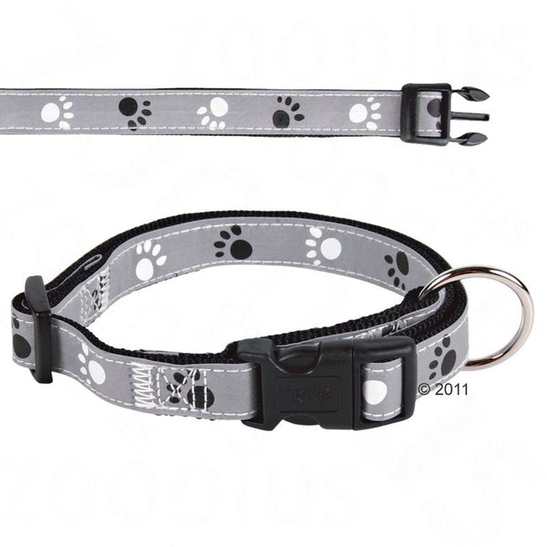 Trixie Reflective Paws Dog Collar - Silver || Trixie || view 3