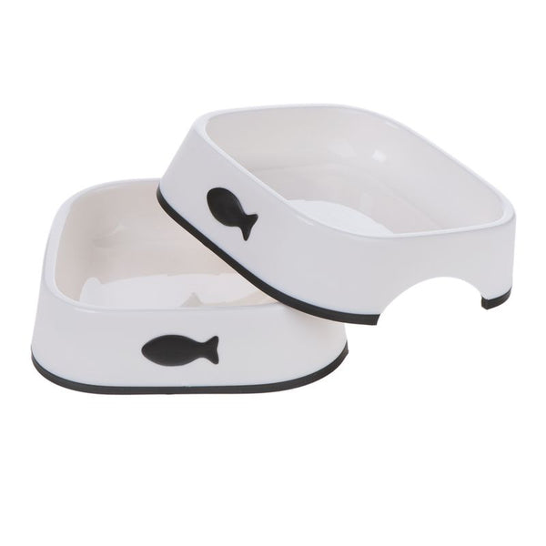 Little Fish Plastic Cat Bowls - Set of 2 || undefined || view 2