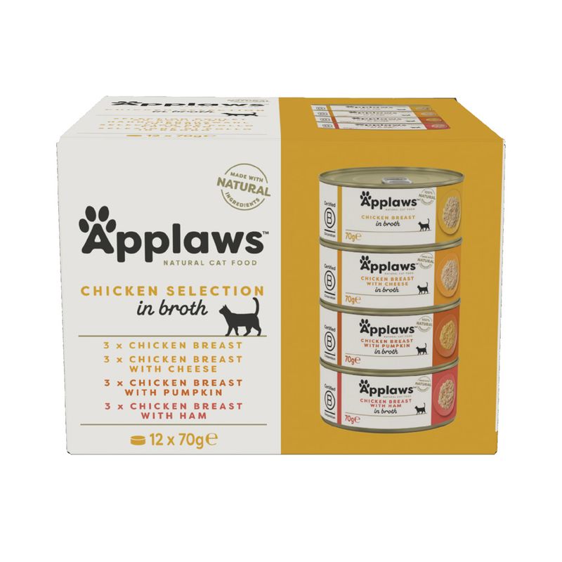 Applaws Adult Cat Cans Chicken in Broth 70g || undefined || view 1