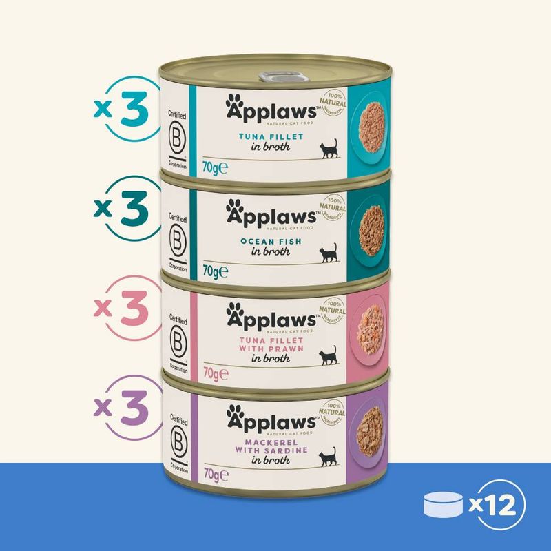 Applaws Adult Cat Cans Tuna/Fish in Broth 70g || undefined || view 8