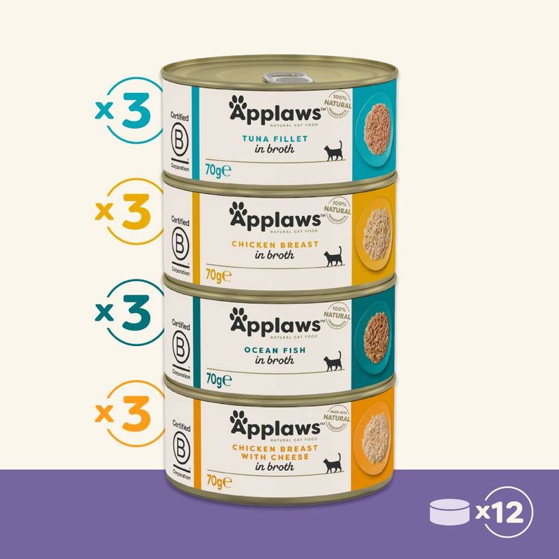 Applaws Adult Cat Cans Tuna/Fish in Broth 70g || undefined || view 3