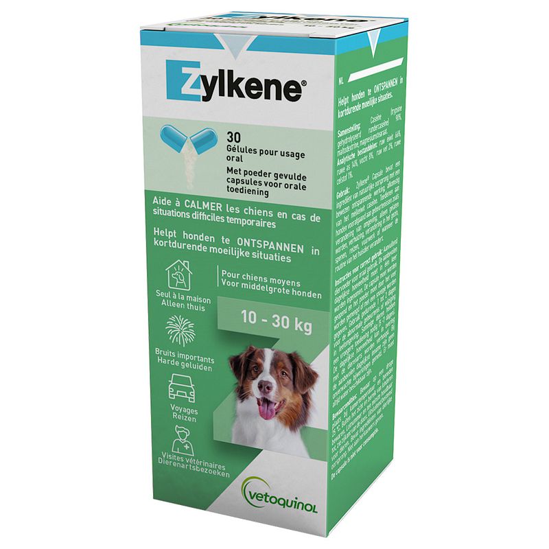 Zylkene Capsules 225mg for Medium Dogs 10-30kg || Vetoquinol || view 1