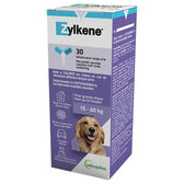 Zylkene, 30 capsules for oral use. Helps large dogs (15-60 kg) relax in difficult situations, e.g. loud noises, travel or vet visits.