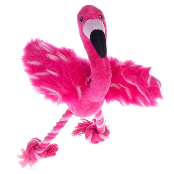 Flamingo Dog Toy with Rope || zooplus Exclusive || view 3