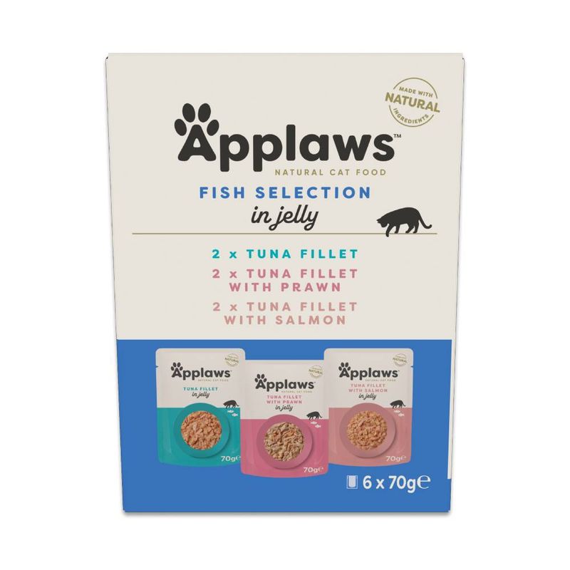 Applaws Adult Cat Pouches in Jelly Trial Pack 6 x 70g