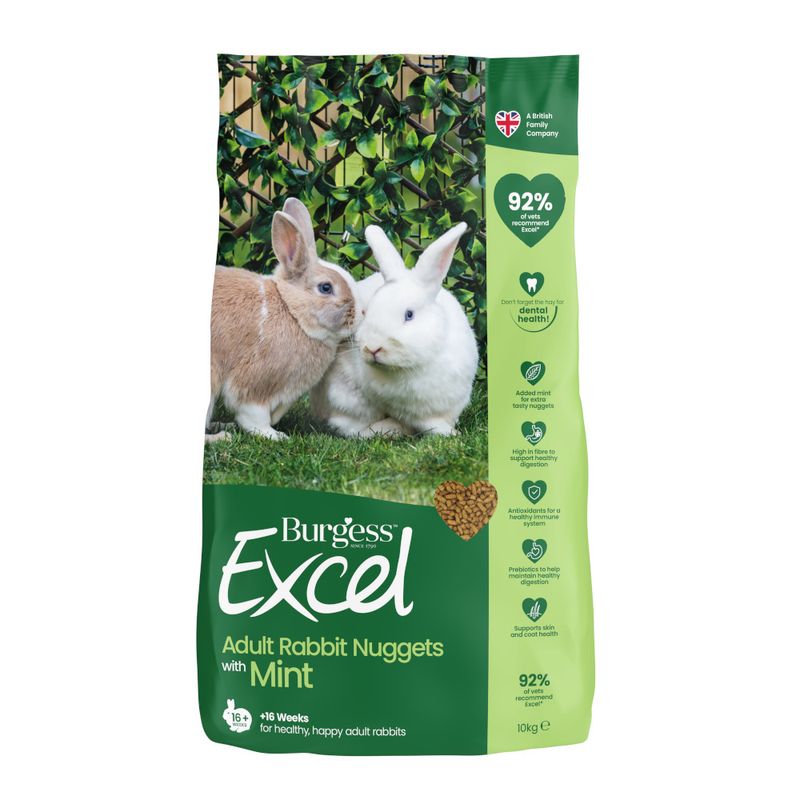 Burgess Excel Adult Rabbit Nuggets with Mint || undefined || view 2