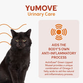 YuMOVE Urinary Care. Aids the body’s own anti-inflammatory process. ActivEase Green Lipped Mussel provides Omega-3 fatty acids to support the natural anti-inflammatory process.