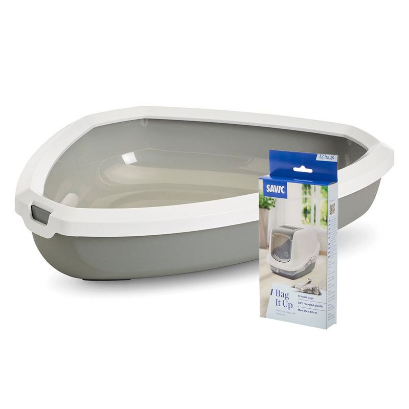 Savic Rincon Corner Litter Tray with Border