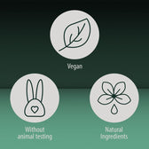 Product features: vegan, no animal testing, natural ingredients.