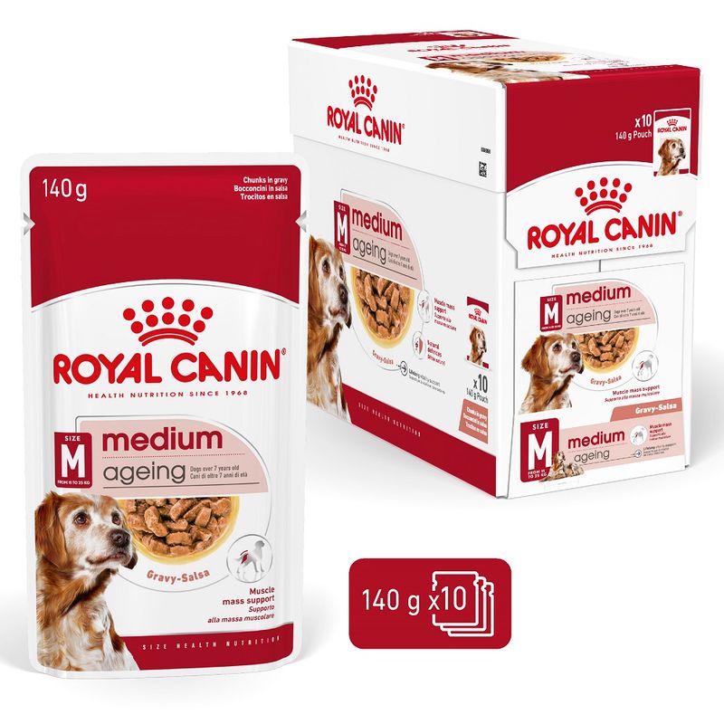 Royal Canin Medium Ageing in Gravy || Royal Canin Size || view 3