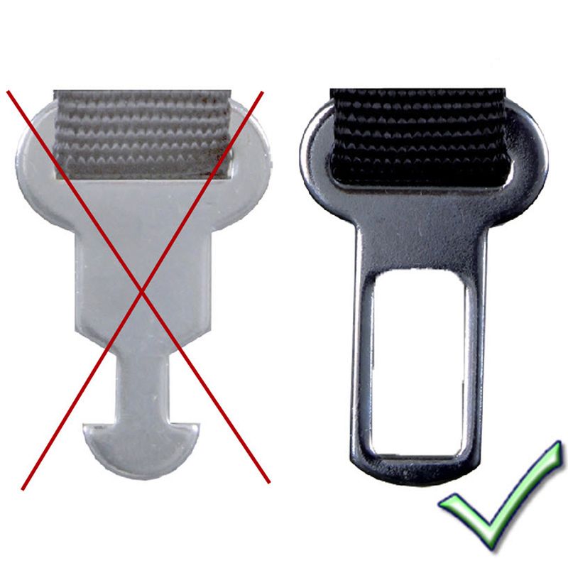 Comparison of two closure types: left plastic closure with red X, right metal closure with green tick.