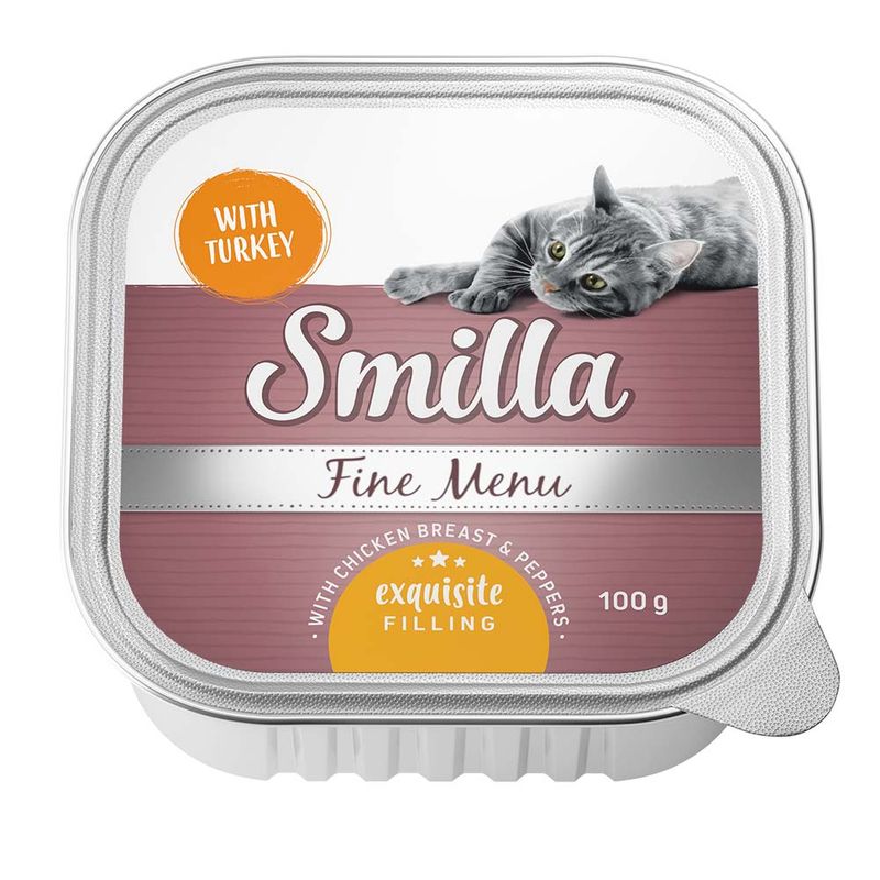 Smilla Fine Menu with turkey, chicken breast and bell pepper. Exquisite Filling. Pack size: 100 g.
