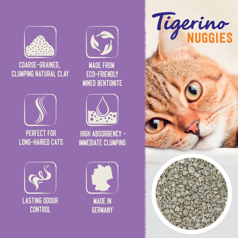 Tigerino Nuggies Cat Litter XL-Grain – Baby Powder Scent || Tigerino || view 2