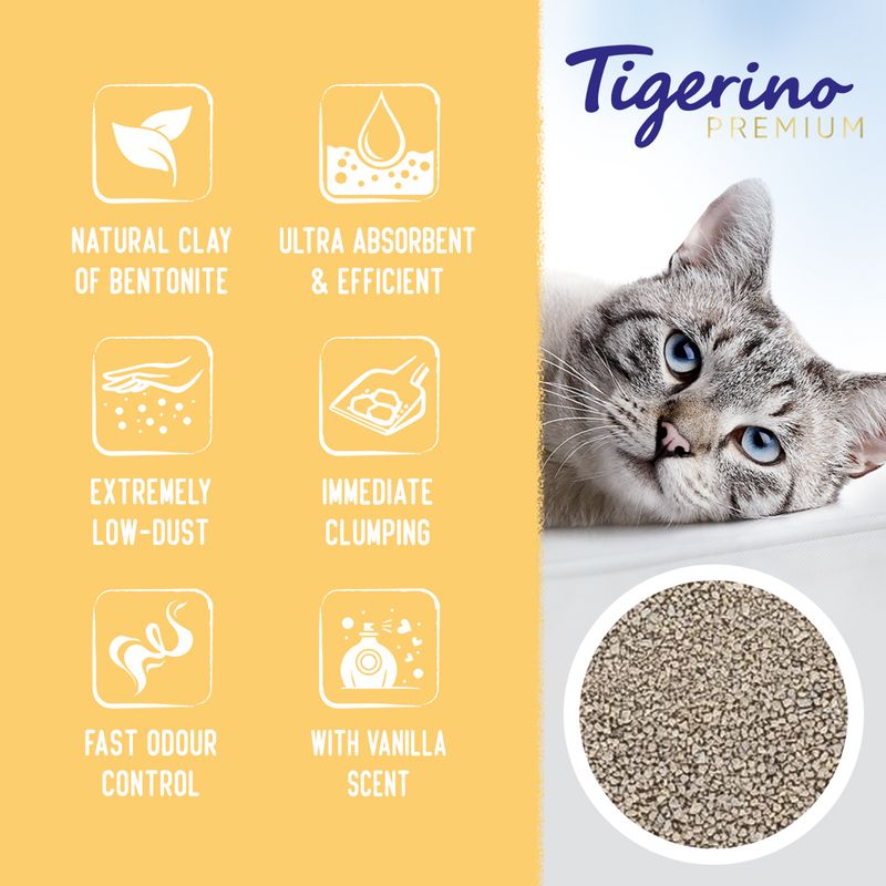 Tigerino Premium Cat Litter – Vanilla Scent || undefined || view 2