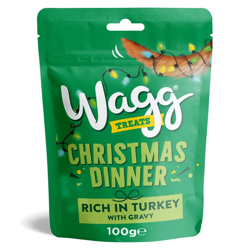Wagg Treats Christmas Dinner, rich in turkey with gravy, 100g