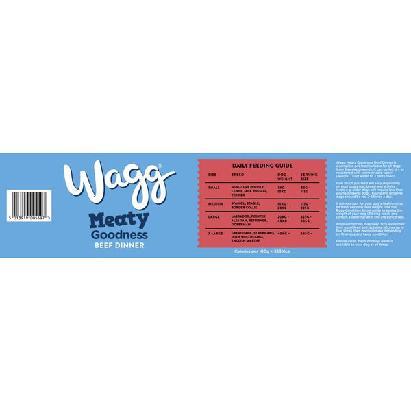 Wagg Meaty Goodness Adult Complete Beef Dinner || Waggs || view 5