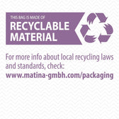 This packaging is made from recyclable material. For more information on local recycling laws and standards, visit www.matina-gmbh.com/packaging.